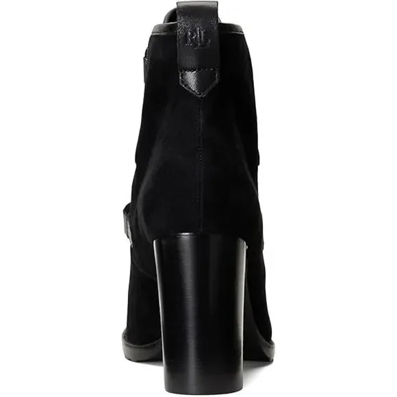NEW Lauren Ralph Lauren Women's Mabel Lace-Up Dress Booties Black 11M